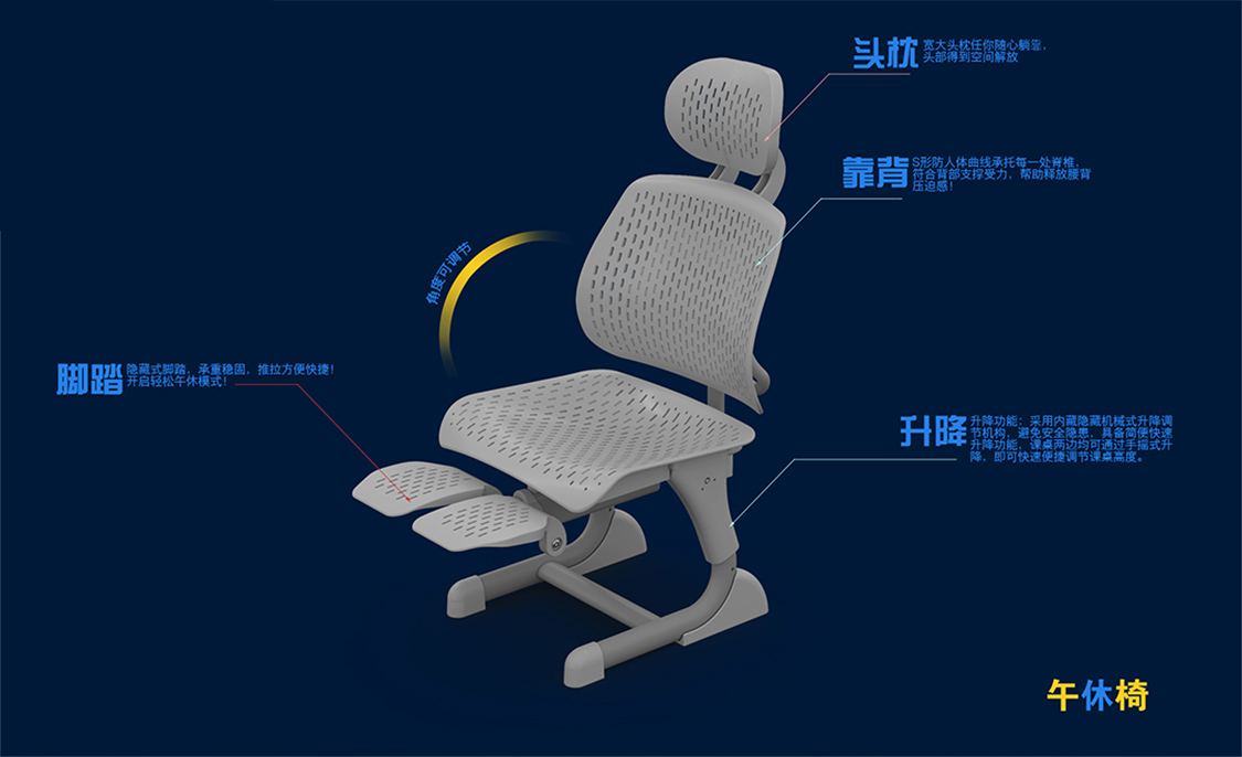 博仕有成新型双用午休课桌椅